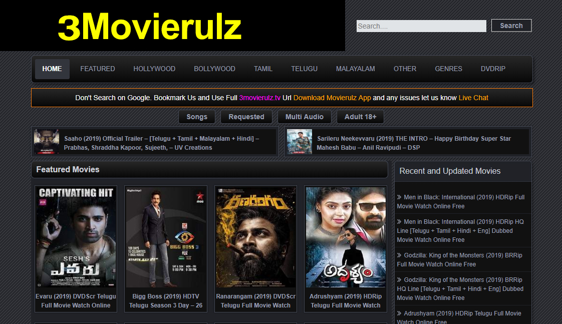 3Movierulz.vcDownload Hindi, Telugu, Tamil Movies January