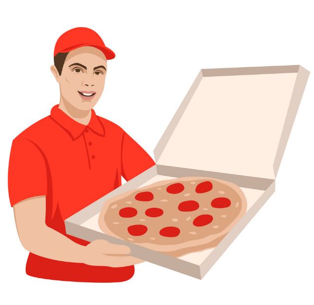 pizza delivery boy