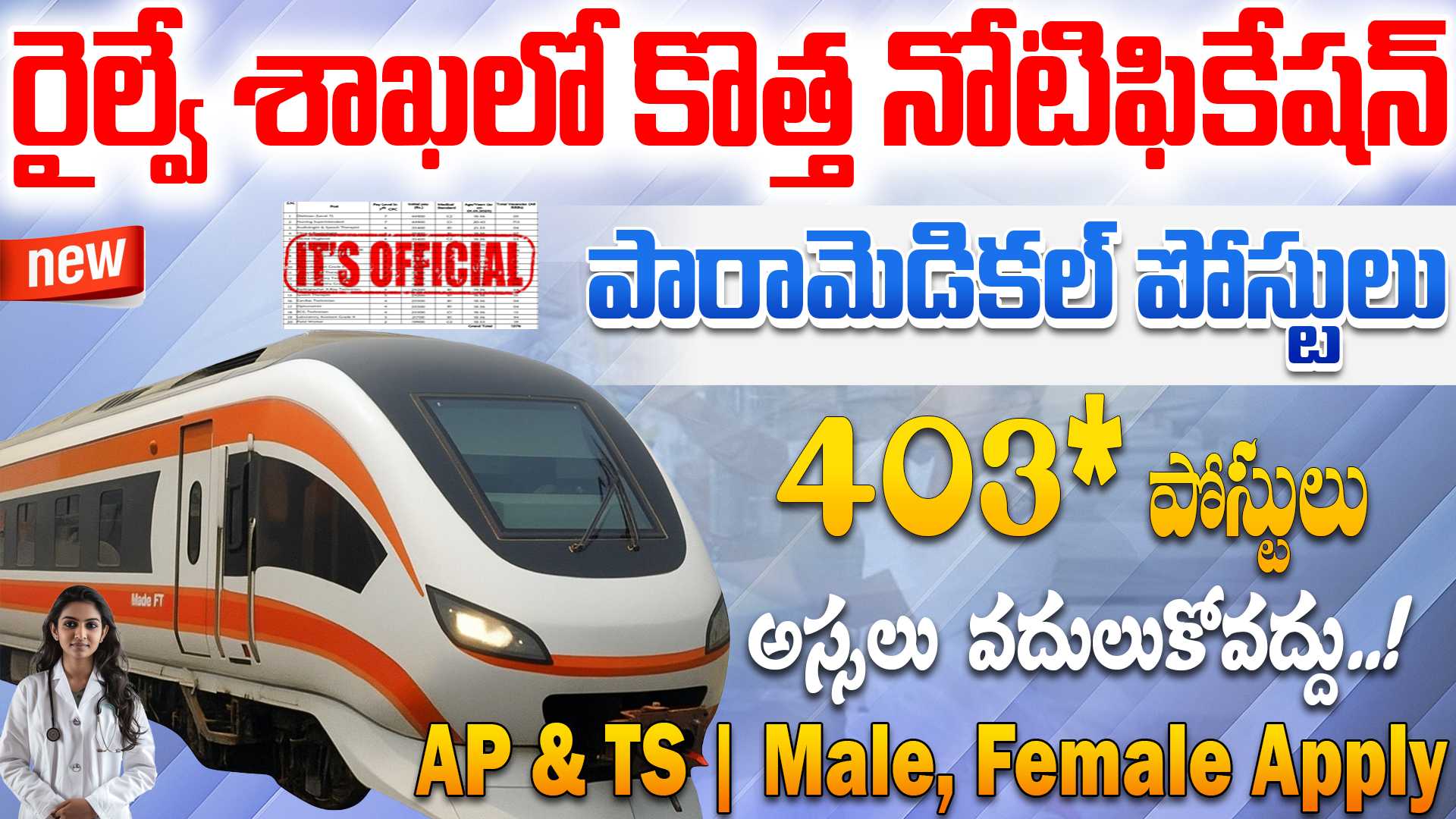 RRB Paramedical Jobs 2025